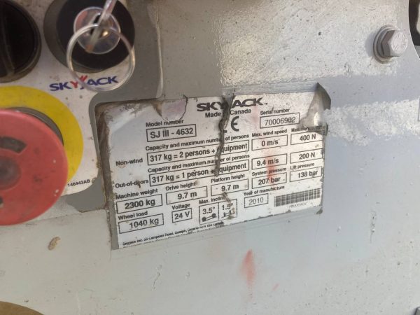 SkyJack SJ III 4632 - elektromos ollós emelő (P2450) - Image 14