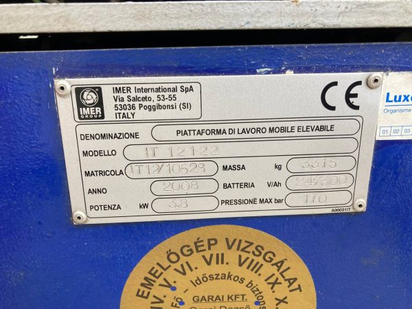 ITECO IT 12121 – elektromos ollós emelő (P2403) - Image 14