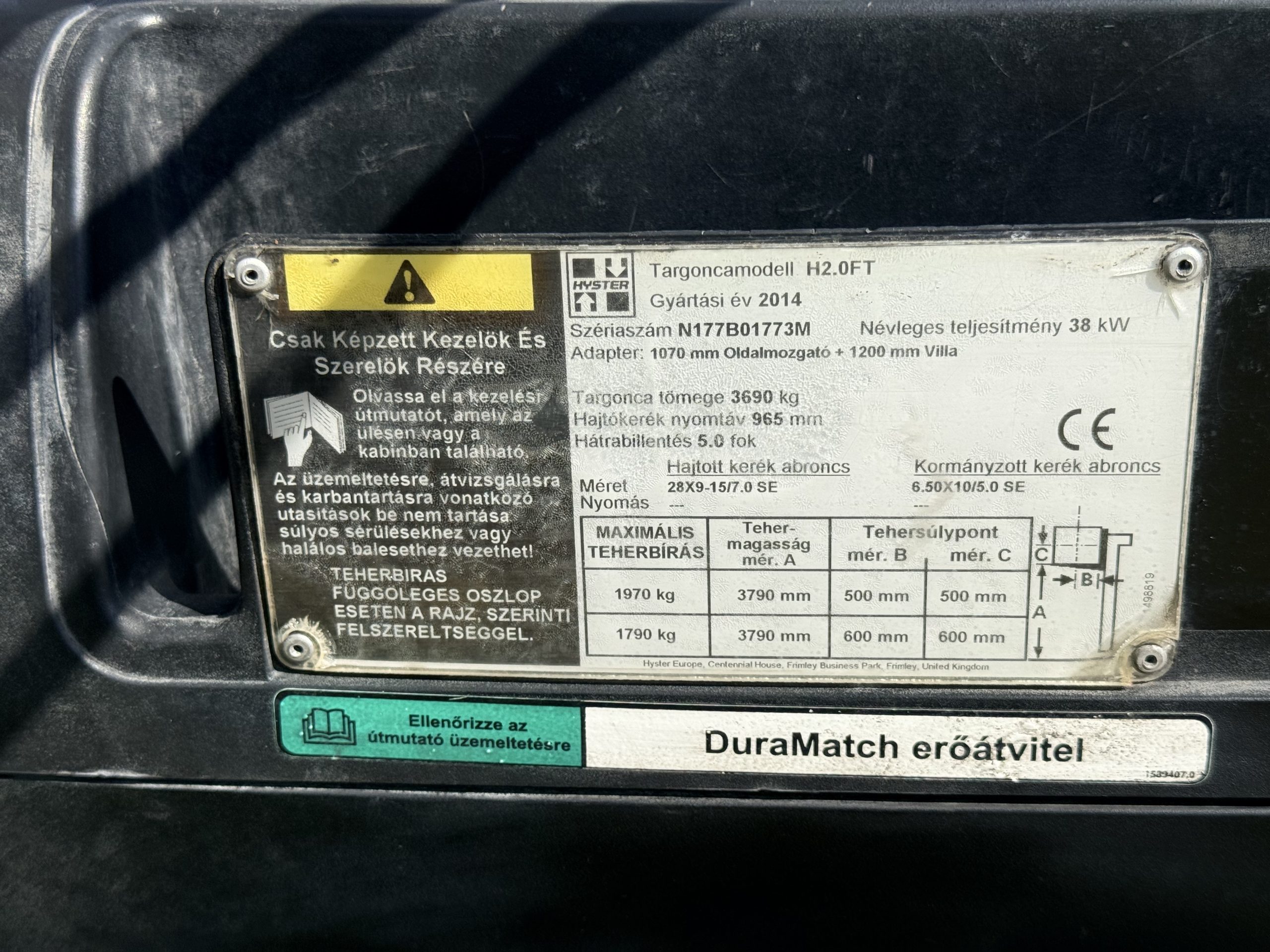 HYSTER H2.0FT (N177B01773M) - Image 9