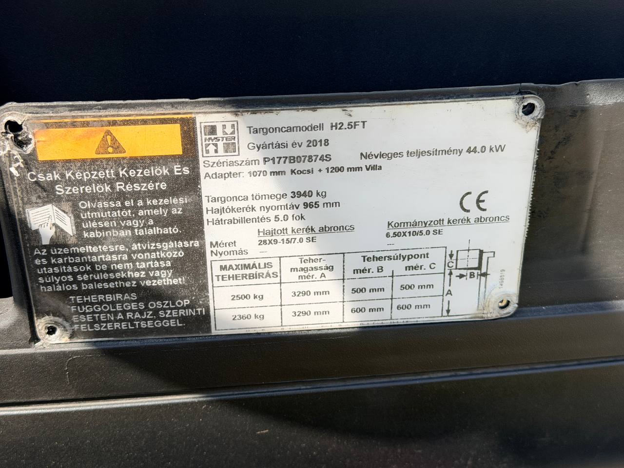 HYSTER H2.5FT (P177B07874S) - Image 10