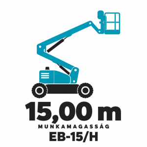 EB-15/H személyemelő piktogram – 15,00 m munkamagasság